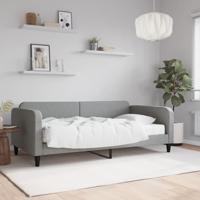 Slaapbank met matras 100x200 cm stof lichtgrijs