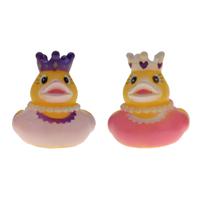 Badeendjes prinses - rubber - 2 stuks - roze en licht roze - 5 cm - bad speelgoed - thumbnail