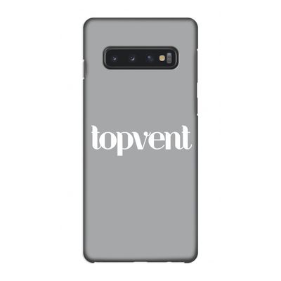 Topvent Grijs Wit: Samsung Galaxy S10 4G Volledig Geprint Hoesje