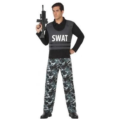 Atosa Politie SWAT team verkleed pak - kostuum - voor volwassenen - carnavalskleding