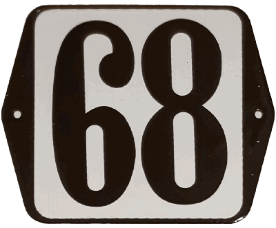 Huisnummer standaard nummer 68 - Warentuin mix