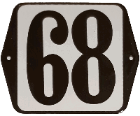 Huisnummer standaard nummer 68 - Warentuin mix