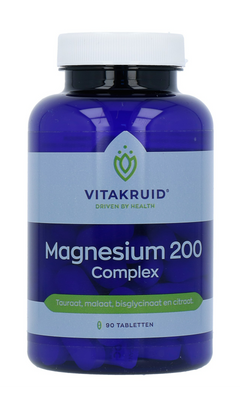 Vitakruid Magnesium 200 Complex Tauraat Malaat Bisglycinaat 90