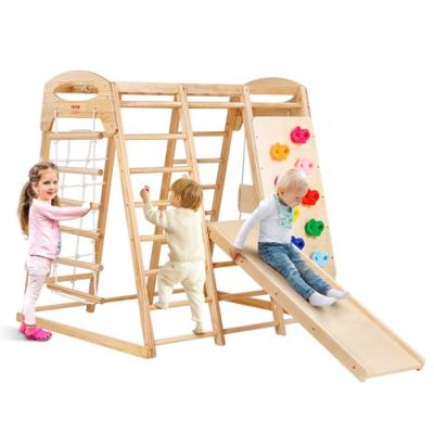 VEVOR Indoor Klimrek 7 in 1 Peuter Speeltuin Houten Klimspeelgoed M