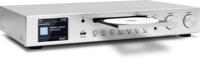 TechniSat DIGITRADIO 143 CD Radio-adapter DAB, DAB+, Internet, VHF (FM) AUX, Bluetooth, CD, USB, WiFi, Internetradio Incl. afstandsbediening, Wekfunctie Zilver