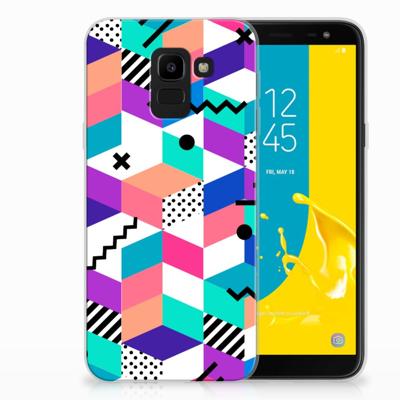 Samsung Galaxy J6 2018 | TPU Hoesje | Blokken Kleurrijk