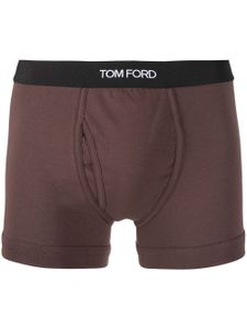 TOM FORD boxer à bande logo - Marron