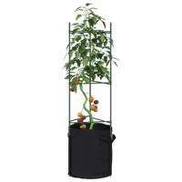 VidaXL Tomatenkooi met plantenzak 2 st 116 cm staal en polypropeen VidaXL Tomatenkooi met plantenzak 2 st 116 cm staal en polypropeen