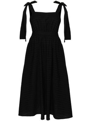 MSGM robe mi-longue à détail de nœud - Noir