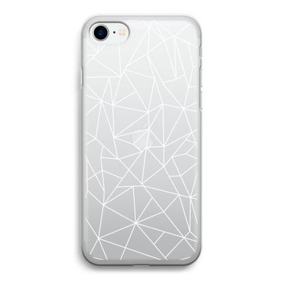 Geometrische lijnen wit: iPhone SE 2020 Transparant Hoesje