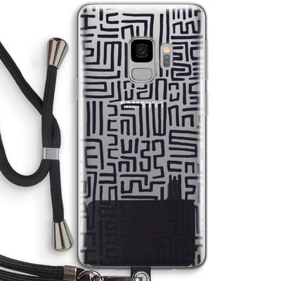 Moroccan Print: Samsung Galaxy S9 Transparant Hoesje met koord