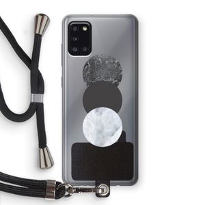 Marmeren cirkels: Samsung Galaxy A31 Transparant Hoesje met koord