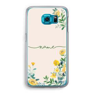 Gele bloemen: Samsung Galaxy S6 Transparant Hoesje