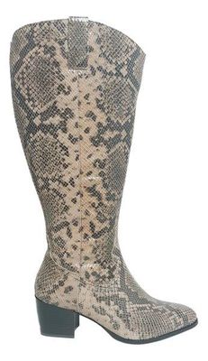 Adana   - Laarzen - Taupe / Animal - Dameslaarzen Maat 44 - JJ Footwear
