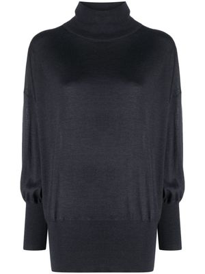 Brunello Cucinelli pull en maille à col roulé - Bleu
