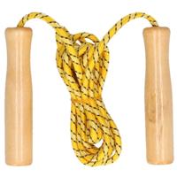 Benson Springtouw - geel - houten handvatten - 236 cm - buitenspeelgoed Benson Springtouw - geel - houten handvatten - 236 cm - buitenspeelgoed