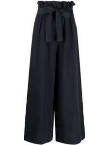 Ulla Johnson pantalon évasé Gitana à taille haute - Bleu