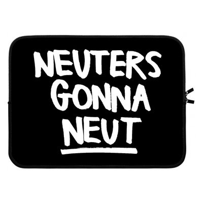 Neuters (zwart): Laptop sleeve 15 inch