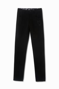 Lange slim fit broek - BLACK - XS