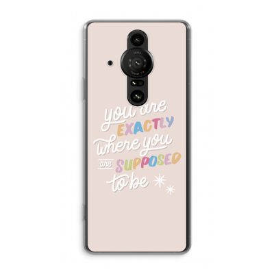 Right Place: Sony Xperia Pro-I Transparant Hoesje