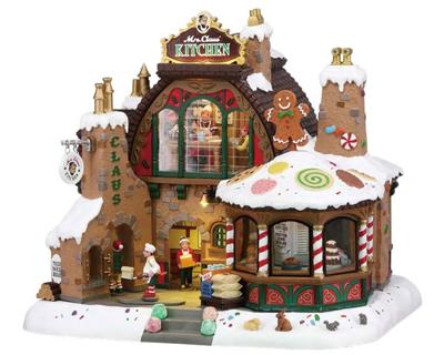 Mrs. Claus kitchen with 4.5v adaptor - Lemax