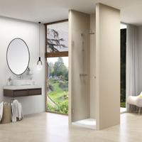 Nis Douchedeur Van Rijn Products Helder Glas 200x100 cm Ronde Knop van Rijn