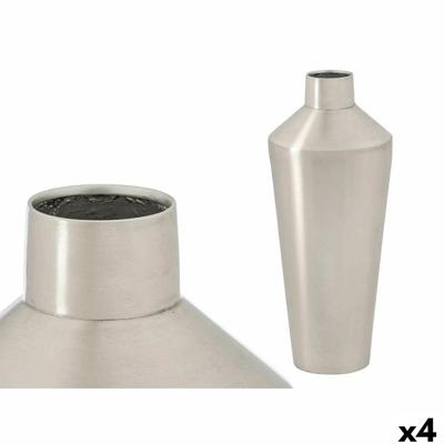 Vaas GiftDecor 10219-SS Zilverkleurig Ijzer 16 x 40 x 16 cm (4 Stuks)