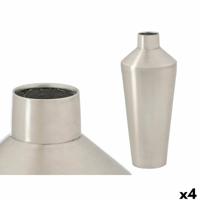 Vaas GiftDecor 10219-SS Zilverkleurig Ijzer 16 x 40 x 16 cm (4 Stuks)