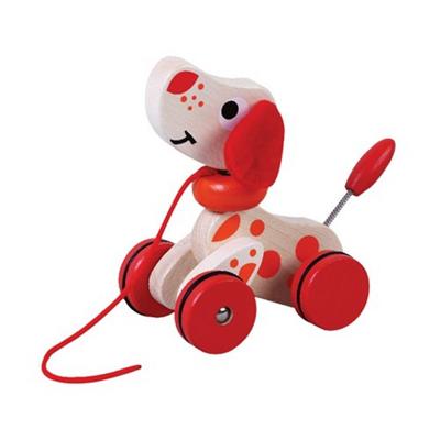 Simply For Kids houten trekpuppy rood/wit