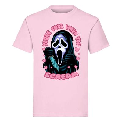 Scream T-Shirt Ghost Face You're Cute when you Scream Size S