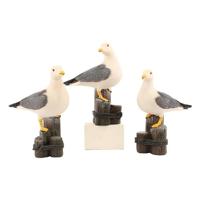 Tuindecoratie meeuw - polystone - 22 cm - maritiem - strandpaal beeld Tuindecoratie meeuw - polystone - 22 cm - maritiem - strandpaal beeld