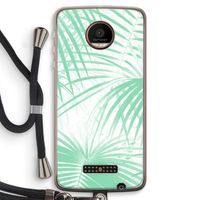 Palmbladeren: Motorola Moto Z Force Transparant Hoesje met koord