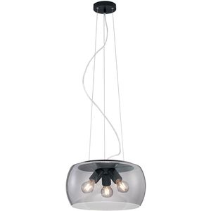 LED Hanglamp - Trion Valenti - E27 Fitting - Rond - Mat Antraciet - Aluminium
