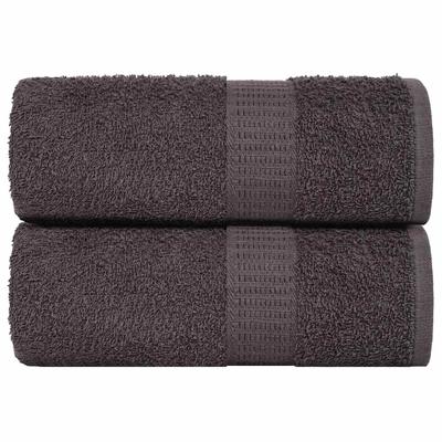 VidaXL Washandjes 2 st 15x21 cm 360 g/m² 100% katoen antracietkleurig
