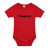 Deugniet cadeau baby rompertje rood jongen/meisje