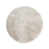 Tapeso Rond hoogpolig vloerkleed velvet - Posh lichtzilver - 160 cm