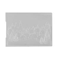 Nellie's Choice • 3d embossing folder landschap besneeuwd dorp 10,5x14,8cm
