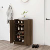 Schoenenkast 60x35x92 cm bewerkt hout bruin eikenkleur