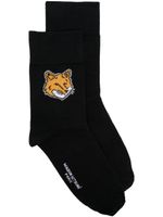 Maison Kitsuné chaussettes nervurées à motif Chillax Fox - Noir Maison Kitsuné chaussettes nervurées à motif Chillax Fox - Noir