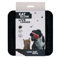 Eat Slow Live Longer Lick Mat Wave Grey