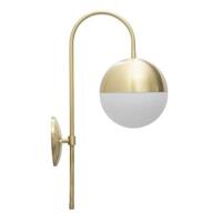 Mauro Ferretti Glamy Street metalen wandlamp met witte glazen bol