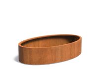 Cortenstaal plantenbak Ellipse 200x120x40cm.