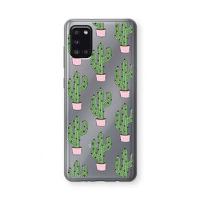 Cactus Lover: Samsung Galaxy A31 Transparant Hoesje