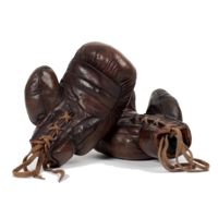 JW & Sons - Vintage Leren Boxhandschoenen 1920 - Donkerbruin