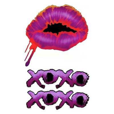 Rozanna's Violins Guitar Decal Sexy Lips & XOXO Purple - Aanbieding, op = op Rozanna's Violins Guitar Decal Sexy Lips & XOXO Purple - Aanbieding, op = op