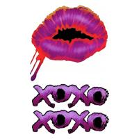 Rozanna's Violins Guitar Decal Sexy Lips & XOXO Purple - Aanbieding, op = op