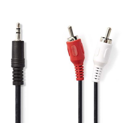 Nedis Verloopkabel 1x Mini-jack naar 2x RCA 2 m