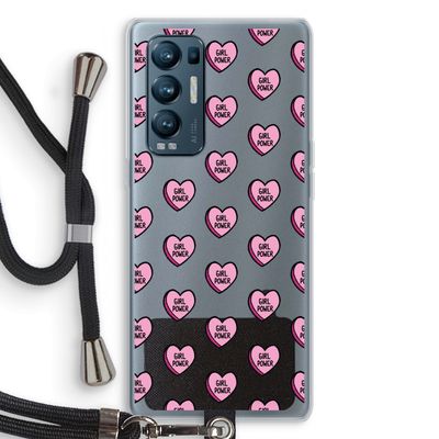 GIRL POWER: Oppo Find X3 Neo Transparant Hoesje met koord