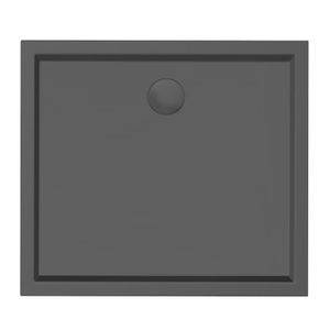 Xenz Mariana Plus rechthoekige douchebak acryl 90x80cm zwart mat