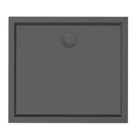 Xenz Mariana Plus rechthoekige douchebak acryl 90x80cm zwart mat - thumbnail